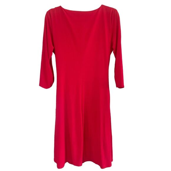 B-Slim by NY Collection Cross-Front Fit & Flare Dress - Picture 3 of 8